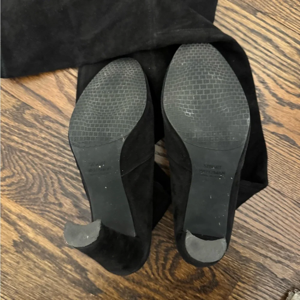 Stuart Weitzman Black Suede Highland Boots - size 6 - Picture 3 of 3